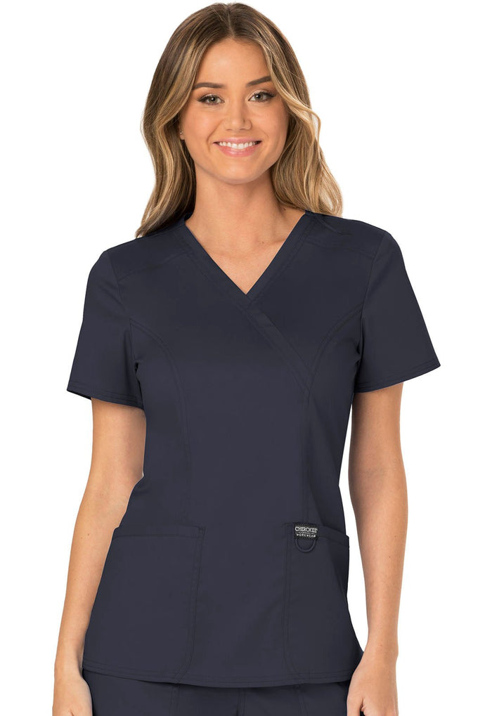 Pewter Revolution Mock Wrap Top - Front View