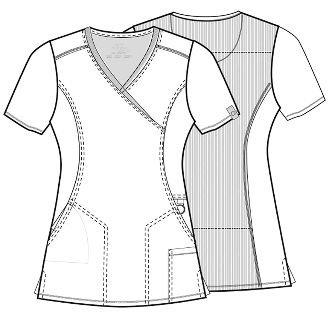 Infinity Scrubs Mock Wrap Top 2625A