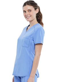 Ciel Infinity Scrubs Tuckable V-Neck Top- Left Side View