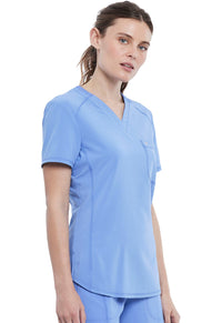 Ciel Infinity Scrubs Tuckable V-Neck Top- Right Side View