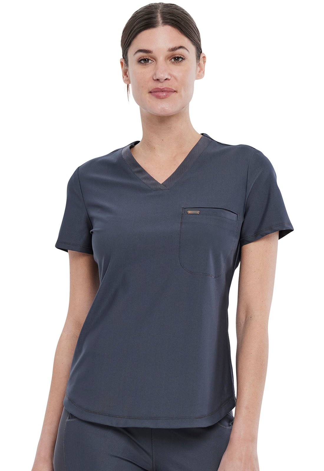 Form by Cherokee Scrubs Tuckable V-Neck Top CK819