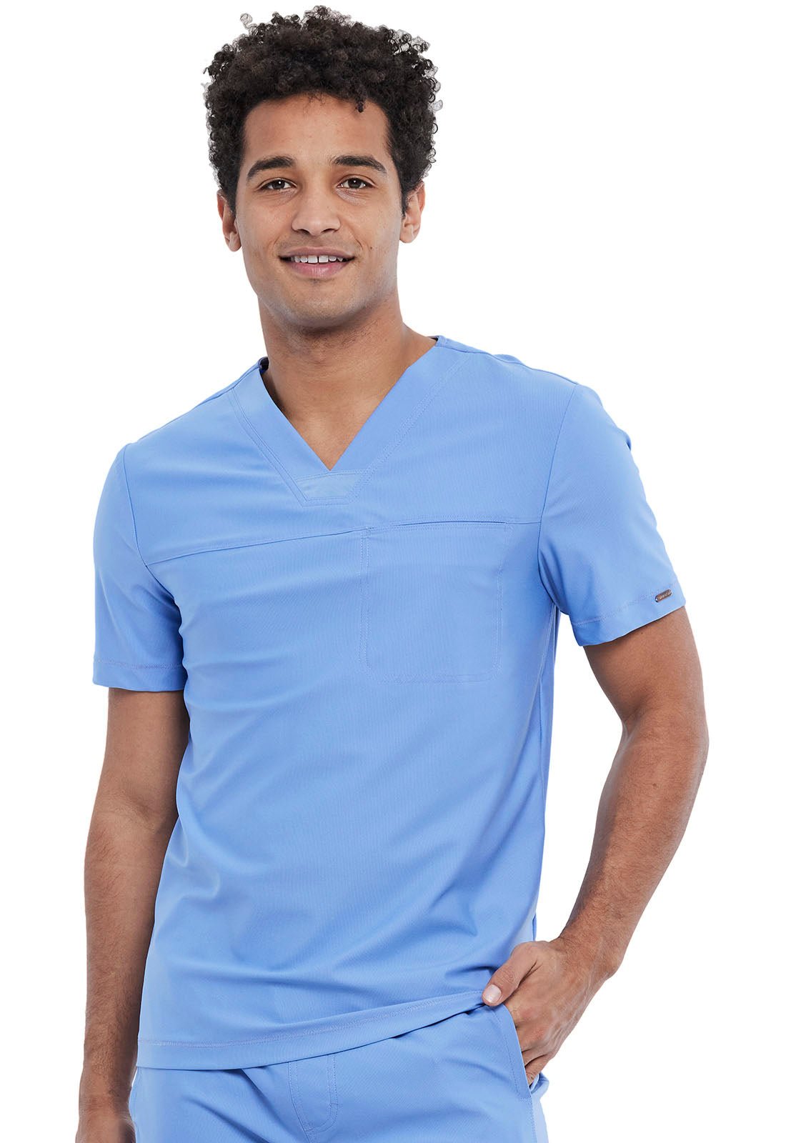 Form by Cherokee Men's Scrubs Tuckable V-Neck Top CK885