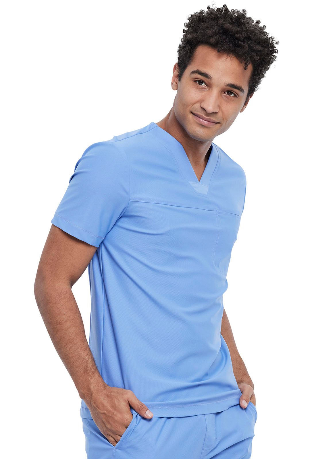 Form by Cherokee Men's Scrubs Tuckable V-Neck Top CK885