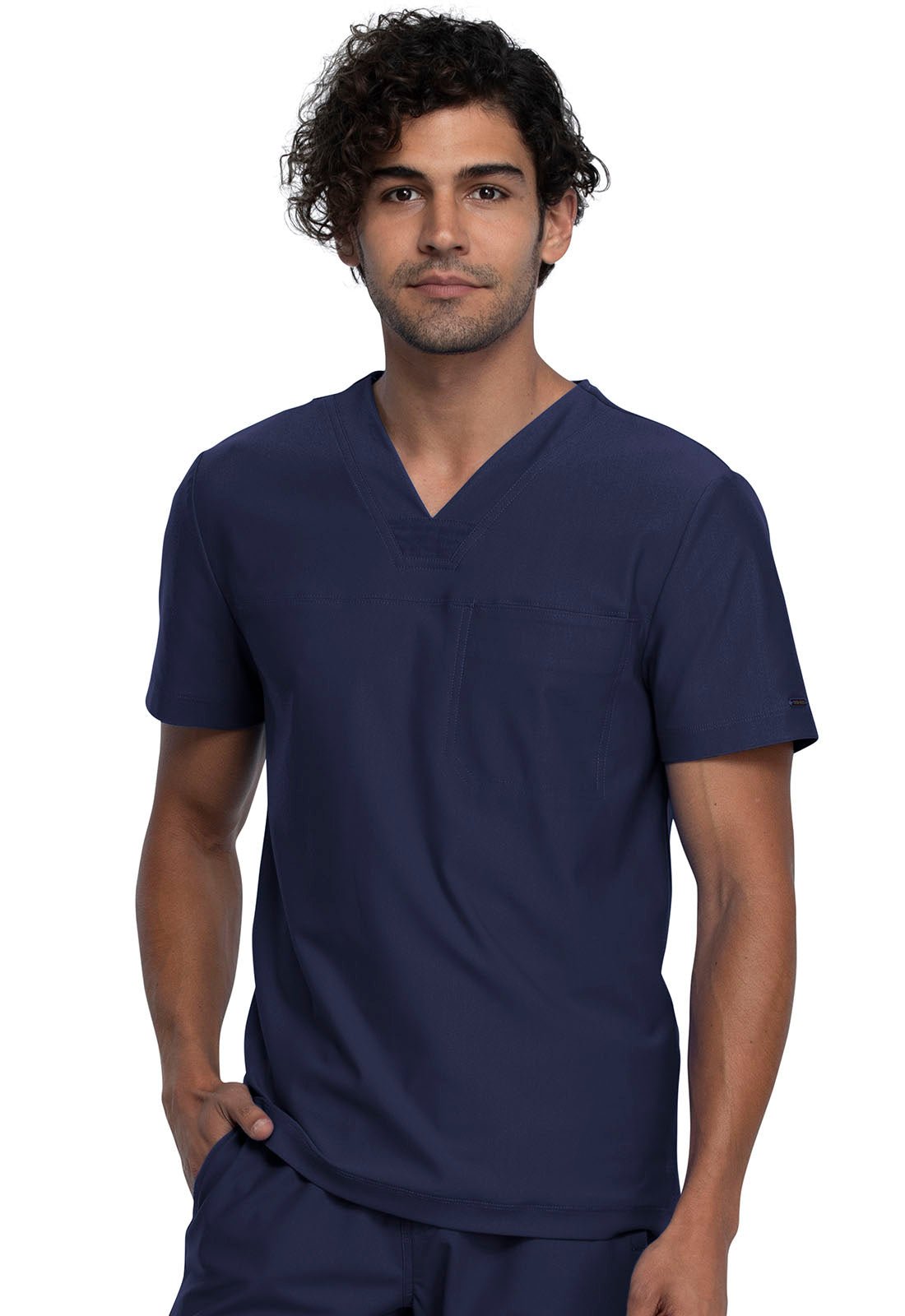 Form by Cherokee Men's Scrubs Tuckable V-Neck Top CK885