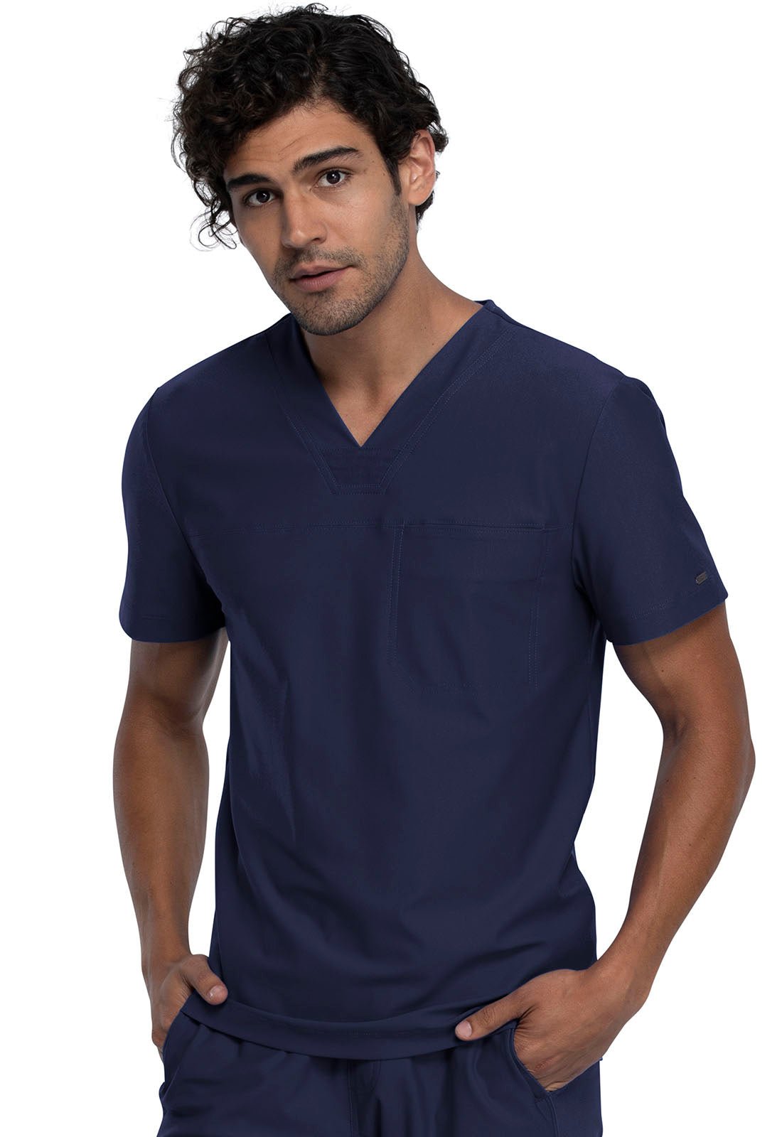 Form by Cherokee Men's Scrubs Tuckable V-Neck Top CK885