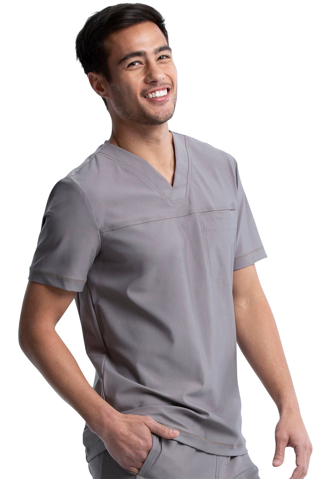 Form by Cherokee Men's Scrubs Tuckable V-Neck Top CK885