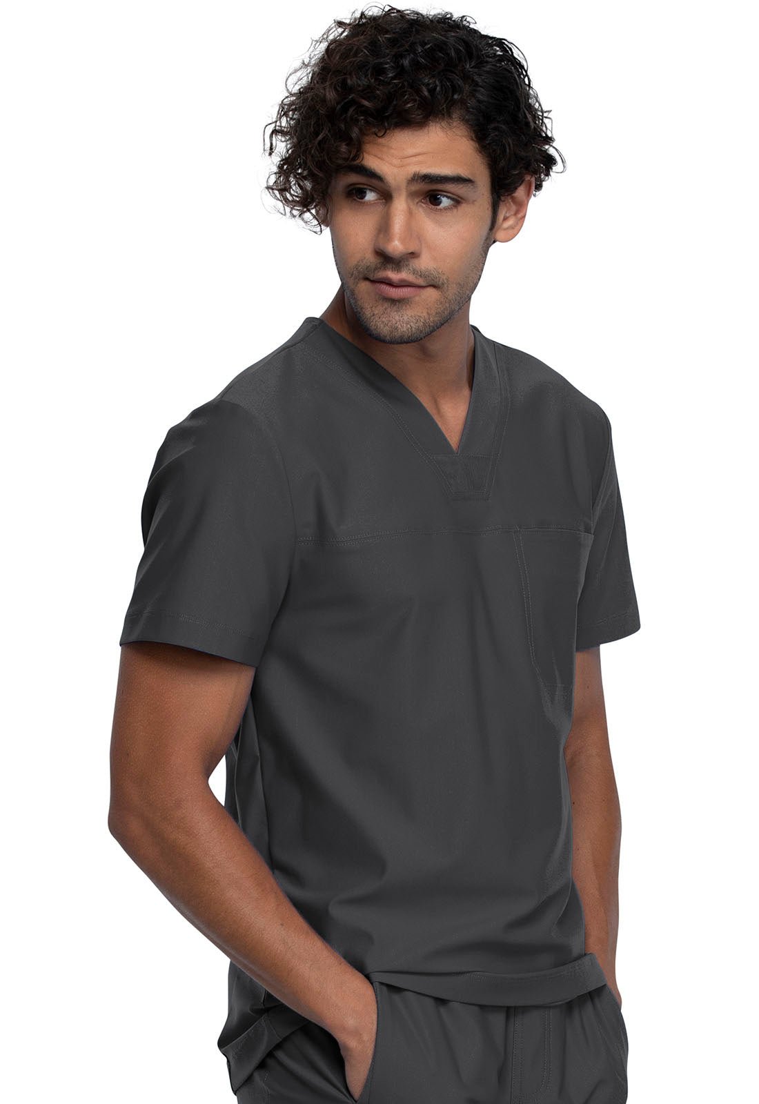 Form by Cherokee Men's Scrubs Tuckable V-Neck Top CK885