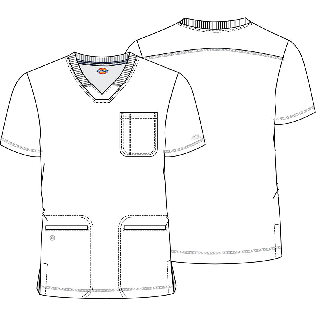 Dynamix Men's Scrubs V-Neck Top DK640