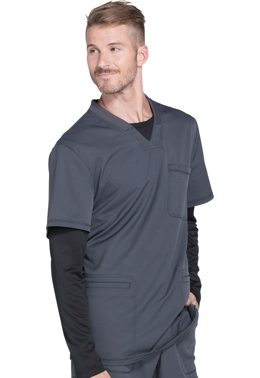 Dynamix Men's Scrubs V-Neck Top DK640