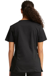 Black Revolution Mock Wrap Top - Back View