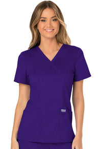 Grape Revolution Mock Wrap Top - Front View