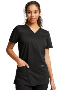 Black Revolution Scrubs V-NecK Top - Front View