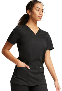 Black Revolution Scrubs V-NecK Top - Right Side View