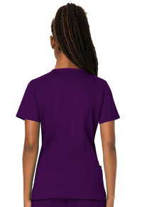 Eggplant Revolution Scrubs V-NecK Top - Back View