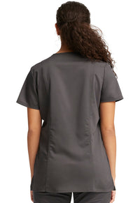 Pewter Revolution Scrubs V-NecK Top - Back View