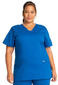 Royal Blue Revolution Scrubs V-NecK Top - Front View