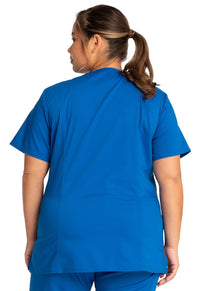 Royal Blue Revolution Scrubs V-NecK Top - Back View