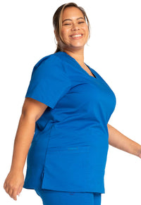 Royal Blue Revolution Scrubs V-NecK Top - Right Side View