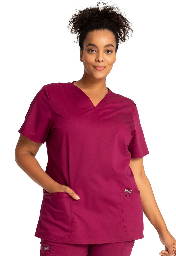 Wine Revolution Scrubs V-NecK Top - Front View