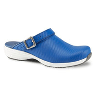 Sanita Clogs Clogs Blue / 36 Sanita Wave Leather Clogs with Carbon Style Open Heel